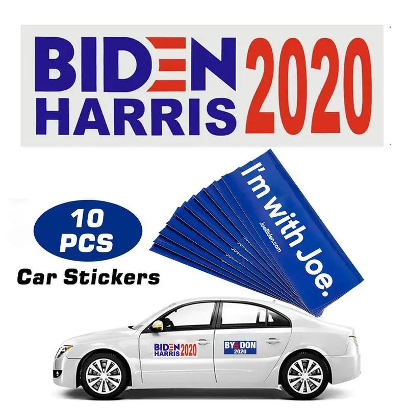 10 pieces/set of bumper stickers car decoration Biden's vote in the 2020 US general election waterproof stickers for large windo