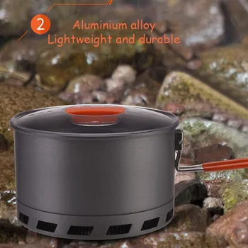 

2.1L Pot Hiking Backpacking Ultralight Aluminum Alloy Insulated Cover handle