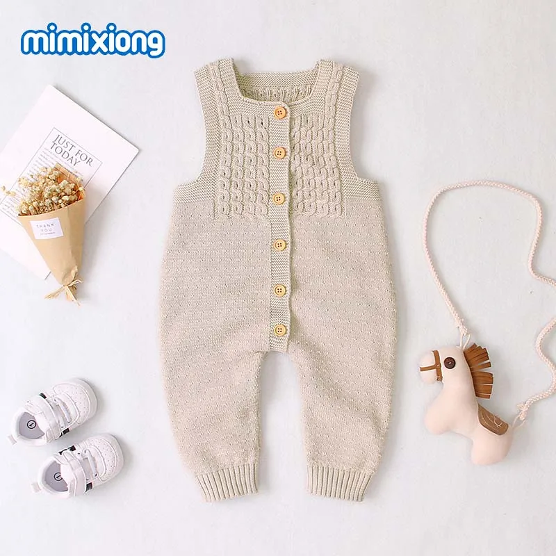 Baby Rompers Knitted Newborn Girls Jumpsuits Clothes Fashion Solid Infant Kids Boys Overalls One Piece Children Sweaters Outfits