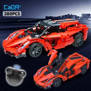 

Cada 380PCS RC Super Racing Car DIY Model Building Blocks For Technic Model Speed Remote Control Vehicle Toys for Kids