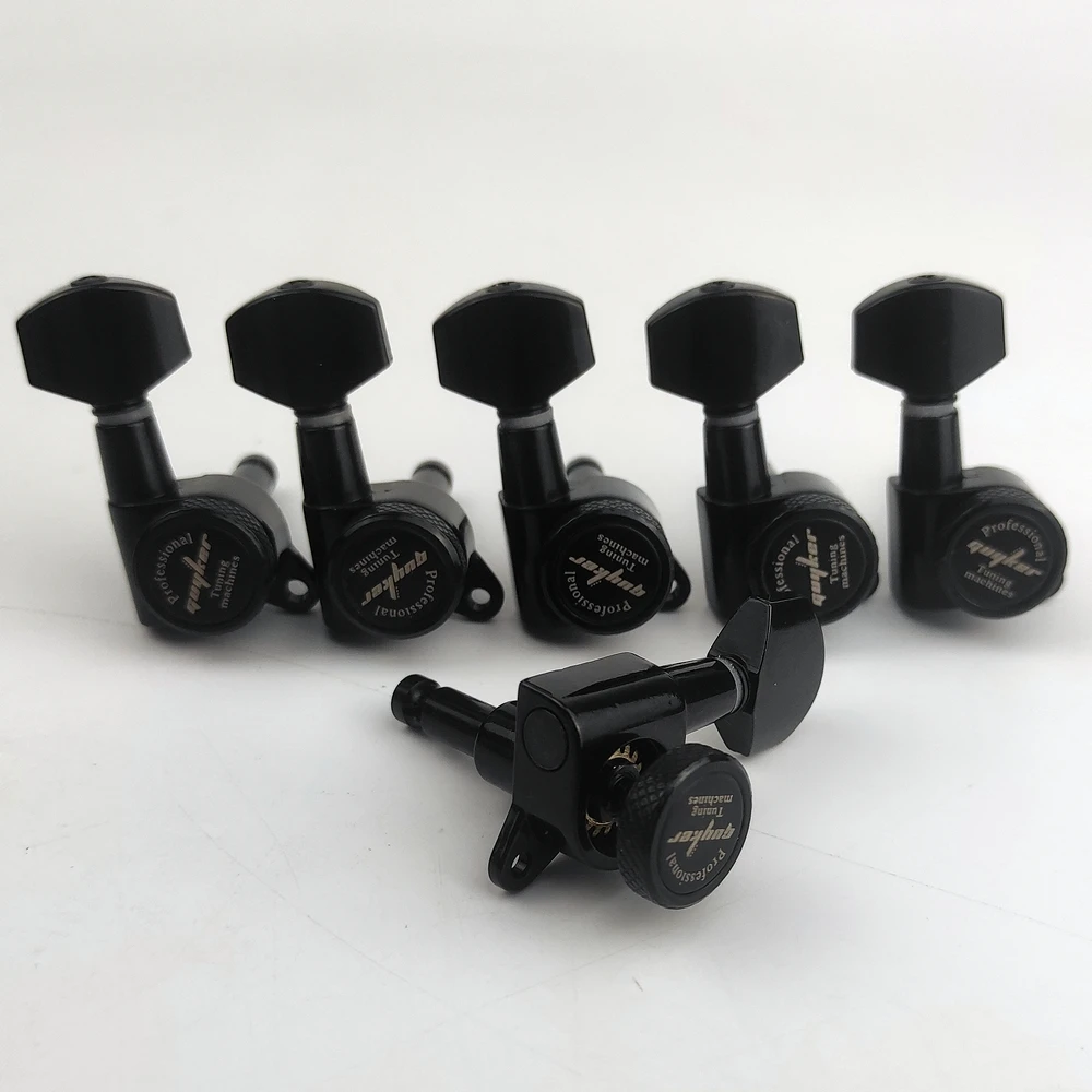 Afinador de Travamento para Guitarra Sintonizador de Cordas Cabeça da Máquina Substituição para st Guyker Lp-antigo Preto sg tl - Image 5