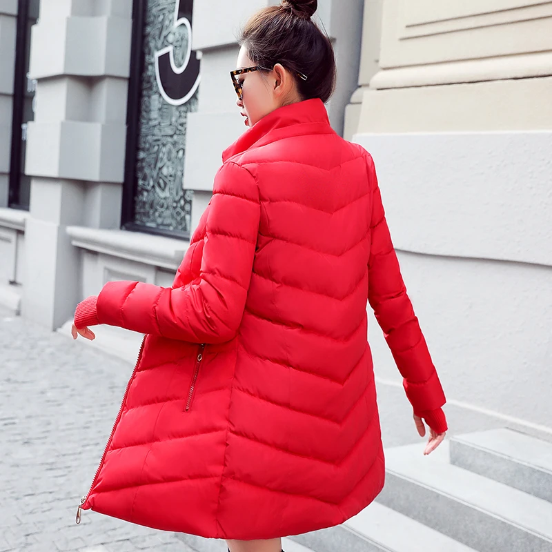Зимние Для женщин теплая куртка стиль, модная зимняя куртка с капюшоном и утепленное хлопковое облегающее пальто в повседневном стиле подойдет большой размер женские куртки-парки