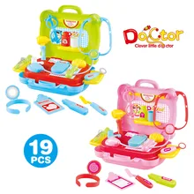 19 шт. Детский Набор для игры в доктора медсестры, портативный чемодан, медицинский набор инструментов, Детские Обучающие ролевые игры, Классические игрушки
