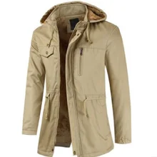 Новая модная осенне-зимняя куртка на подкладке из хлопка с капюшоном для отдыха, длинное приталенное пальто на подкладке из хлопка с флисом