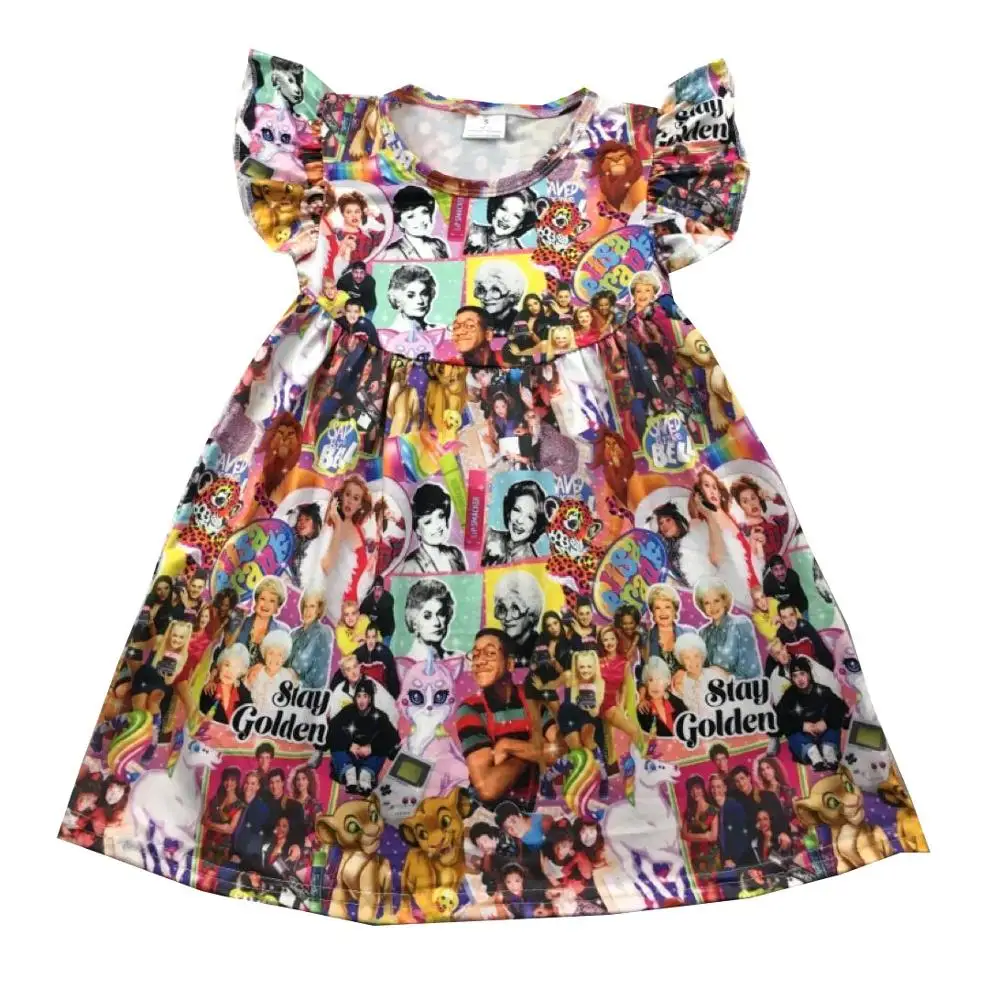 Smocking girl dress cute Music Band lion Tie-dye pattern animal pearl | Детская одежда и обувь