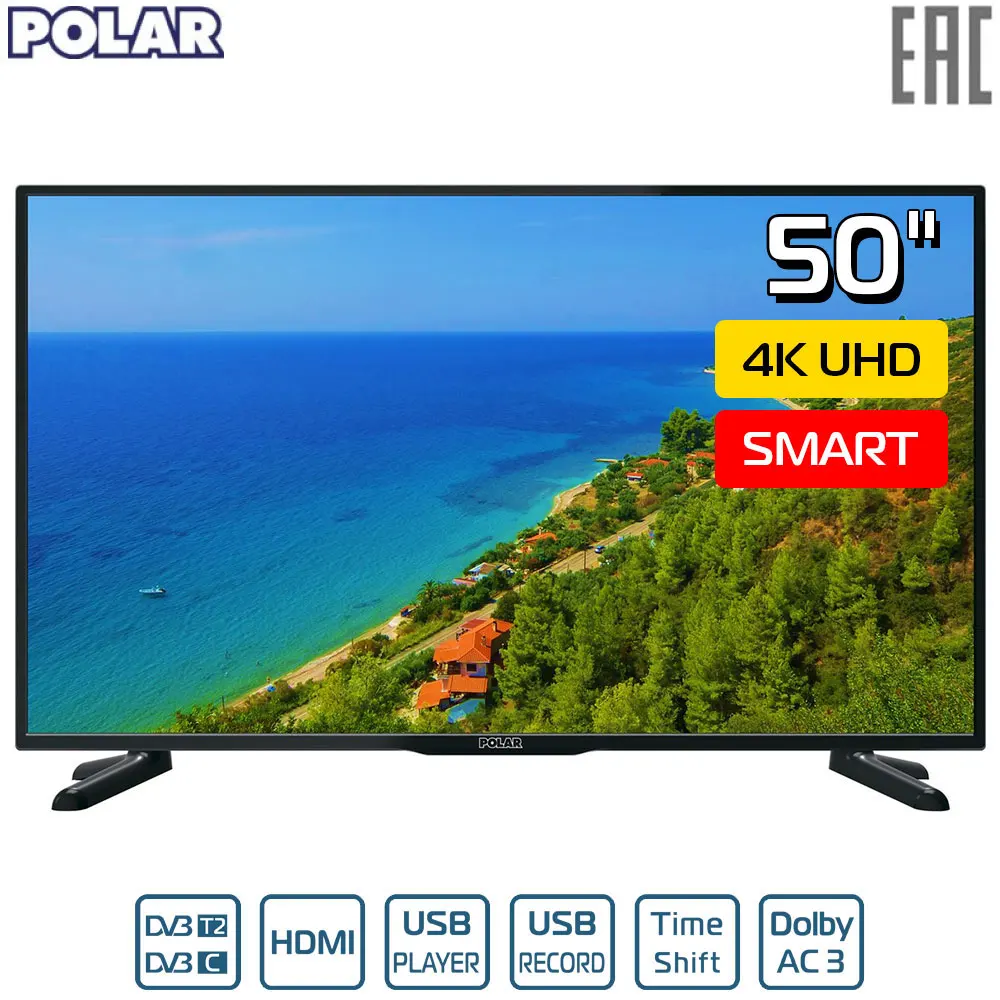 Телевизор 50" POLAR P50L31T2CSM 4K SmartTV