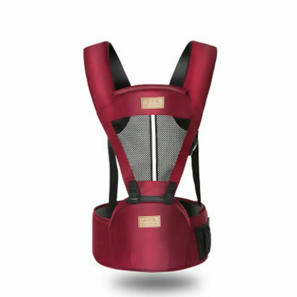 Новорожденный эргономичный слинг для малышей Рюкзак Кенгуру hipseat для младенцев ноги ребенка слинг фронтальная типа «кенгуру» Предотвращение О типа слинг - Цвет: Красный