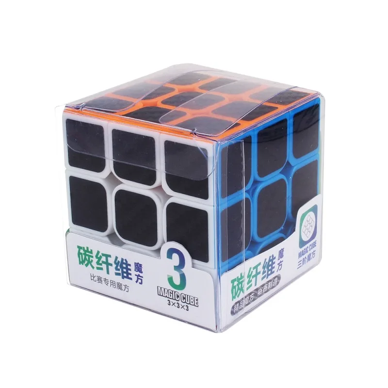 YUXIN профессиональное углеродное волокно Стикеры 3x3x3, волшебный куб головоломка на скорость 3x3 куб обучающий magico Cubo игрушки подарки 55 мм