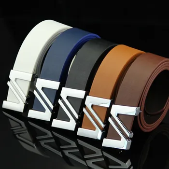 

Mens Leather Smooth Girdle Buckle Waistband Waistband Leisure Belt Strap belts cinturon mujer ceinture femme ремень пояс 2019