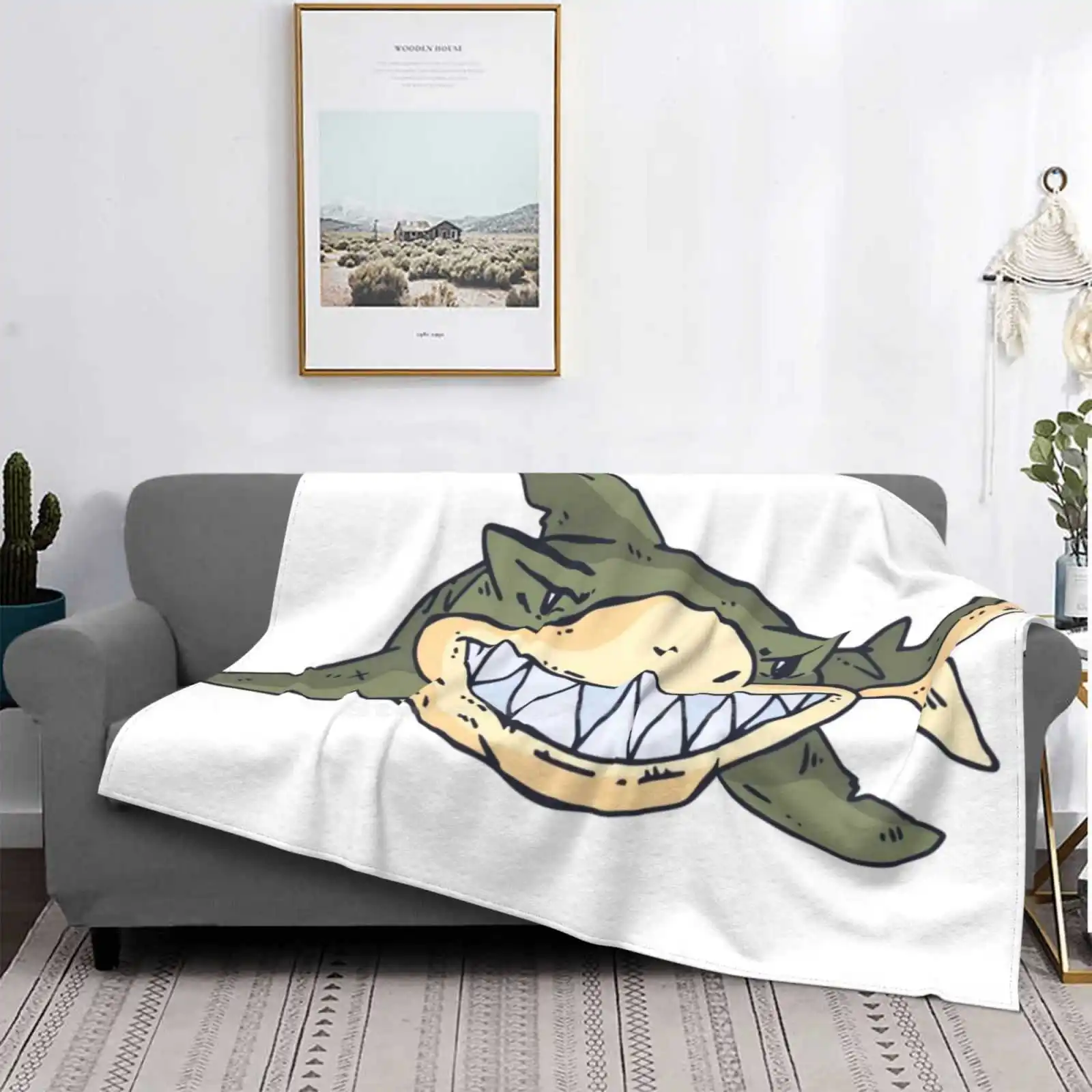 Maglietta Con Grafica Shark Divano Letto Confortevole Di Alta Qualità Coperta Morbida Shark Shark Shark Conservation Funny Shark Shark