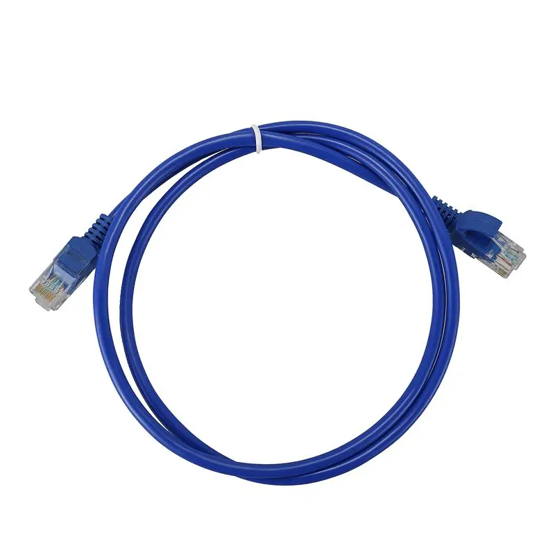 

10-Pack, Cat5e Ethernet Patch Cable 3 Feet - Snagless RJ45 Computer LAN Network Cord, Blue - Compatible with 10 Port Switch PO