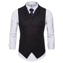 Autumn New Style Slim Fit Suit Collar Single Breasted Men's Casual Vest