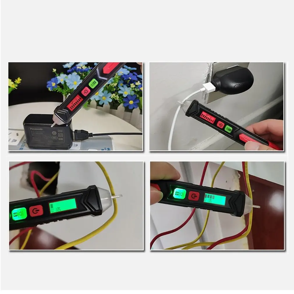 UYIGAO Бесконтактный Электрический тестер ручка AC детектор напряжения ручка со светодиодный светильник напряжение электрический детектор тестер UA21B