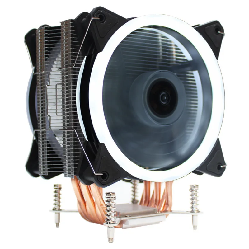 3/4PIN RGB светодиодный Процессор кулер 6-Heatpipe 12V(12 см); 2-вентилятор охлаждения радиатора для LGA 775 1150 1151 1155 1156X58 1366X79 2011