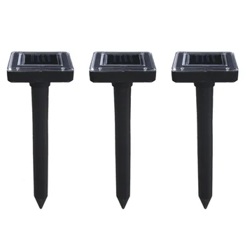 

2 Pcs Solar Ultrasonic Vibrating Rat Repeller Outdoor Utility Insect Repeller Waterproof Ultrasonic Snake Repellent Device