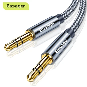 Essager Aux Cable Speaker Wire 3.5mm Jack Audio Cable For Car Headphone Adapter Male Jack to Jack 3.5 mm Cord For Samsung Xiaomi 1