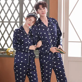 

2PCS Pajamas Suit Satin Print Shirt&Pants Silky Lovers Nightwear Bridal Wedding Gift Intimate Lingerie Silky Nightgown Homewear