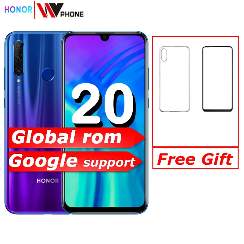  Original Honor 20i honor 20 lite Mobile Phone 6.21 inch Android 9.0 FM Face Fingerprint Unlock Smar - 33003692096
