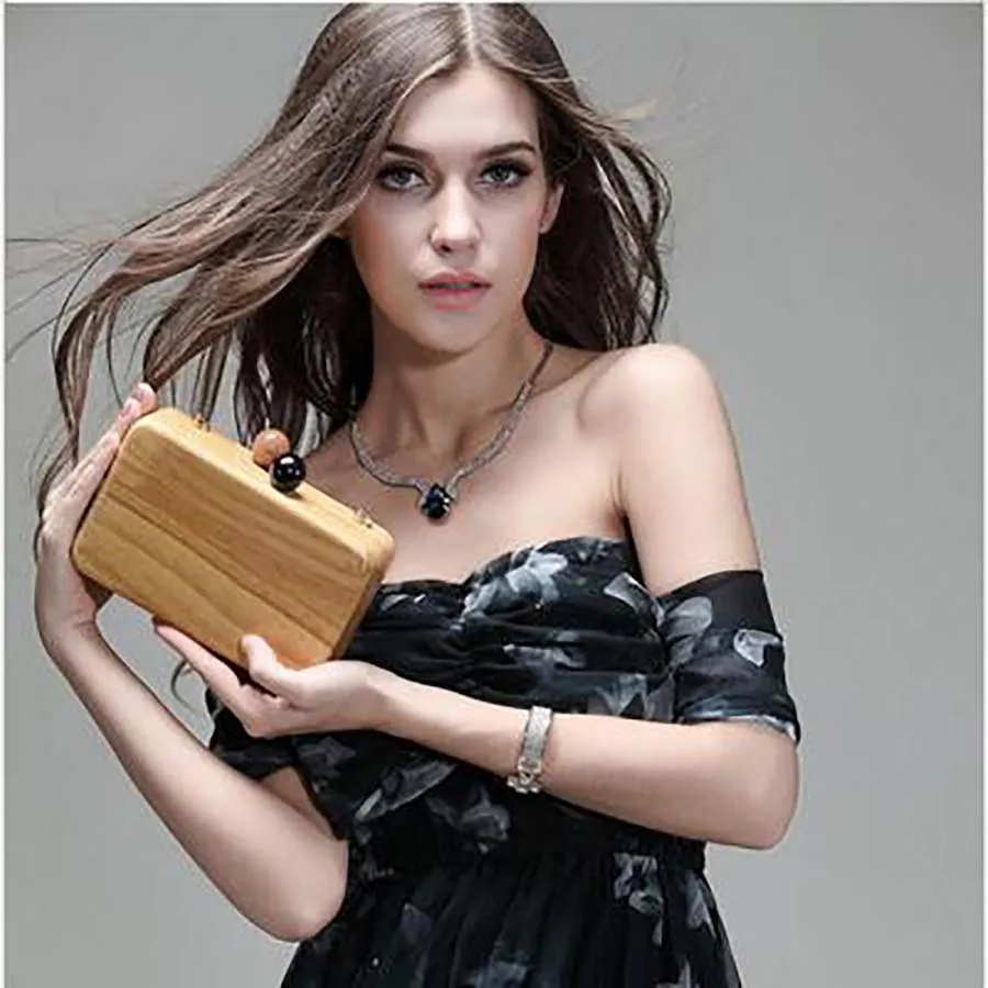 

Casual Wood Pattern Clutch Handbag Women Small Flap Bags Rectangular Rounded Corner Crossbody Bag Lock Shoulder Messenger Bags