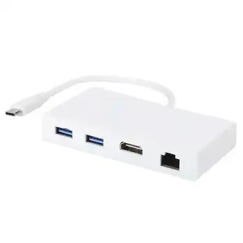 

Type-C USB C for HDMI 4K RJ45 Port USB 3.0 Adapter Multi-Port Charging for OS X