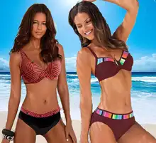 Tengweng 2020 ビキニプッシュアッププリント花水着プラスサイズ水着ホルタービーチカットアウトブラジル女性水着(China)