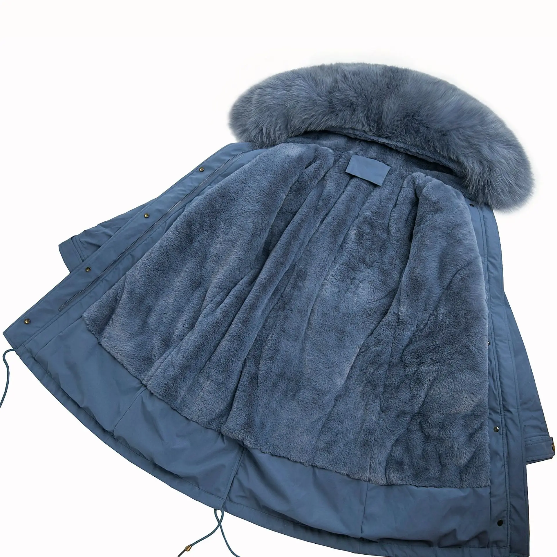 

Parka Women's 2019 New Style Winter Korean-style Mid-length Cotton Coat Women's Large Size Faux Rabbit Fur Inner Wearing Slim Fi