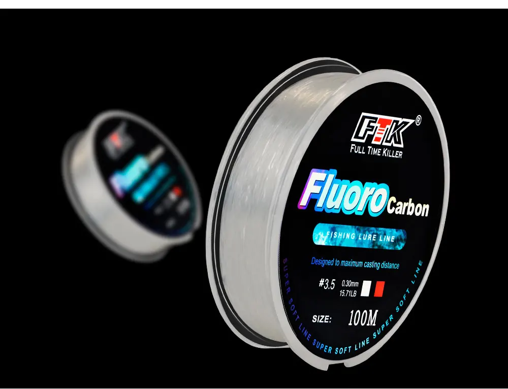 Mostal Fluorocarbon 0,20 mm/4,9 kg/50 M Bobine vorfach ficelle Fluoro Carbon 