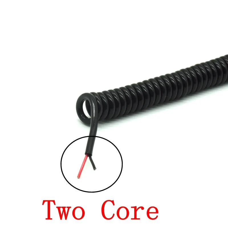 DIY spring roll curve USB cable USB 4 core 2 core micro USB Mini USB extension 2