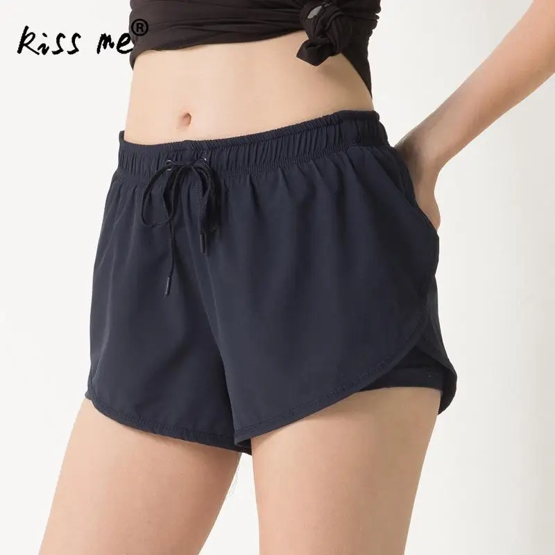 

Solid Women Running Shorts Elastic Waist Sport Shorts Women Gym Wear Fitness Training Sportswear Female Workout Sport Suit