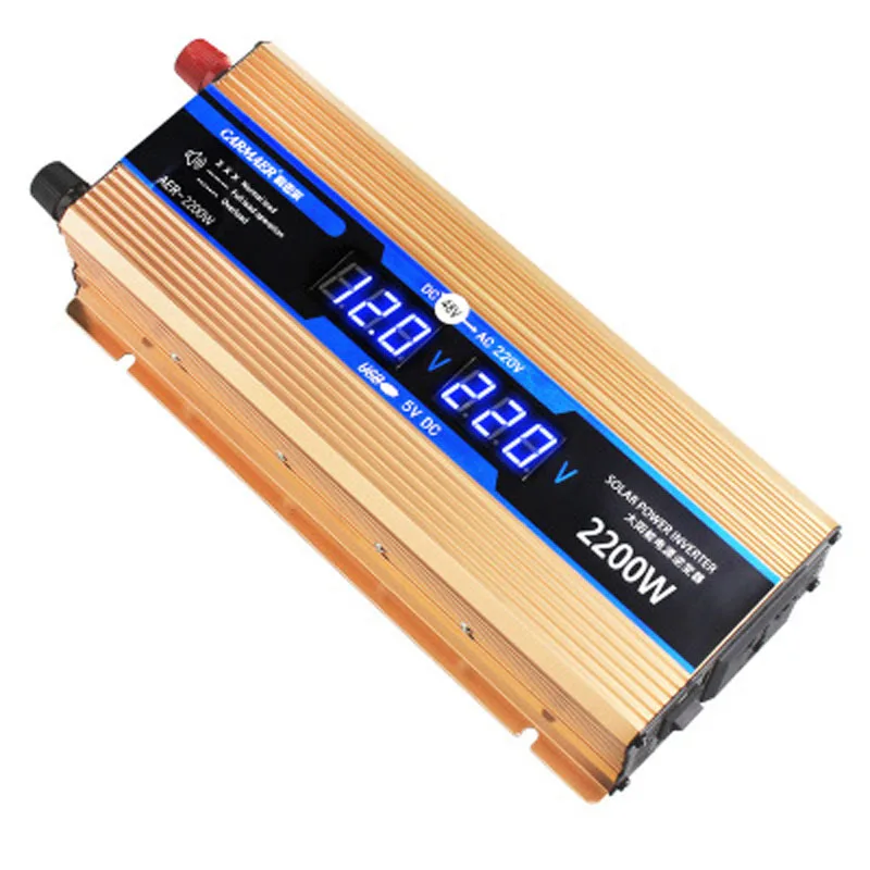 Автомобильный инвертор 12V24V48V до 220 В бытовой 500W1600W3000W преобразователь питания