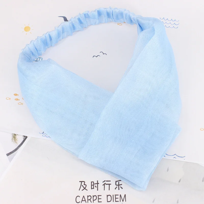 

Spring And Summer Korean-style Retro Light Yarn Cross Hair Band Large Rims Immortal Face Wash Hair Bands Headdress Hipster Mori