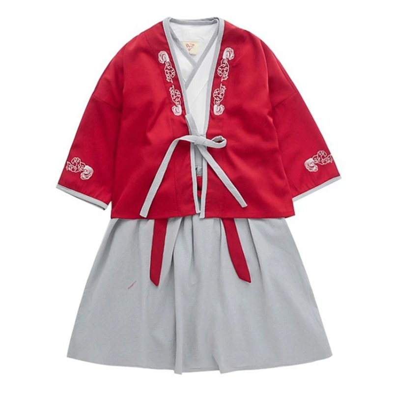 Hanfu/весенне осенняя китайская детская одежда для маленьких девочек 2020 детский