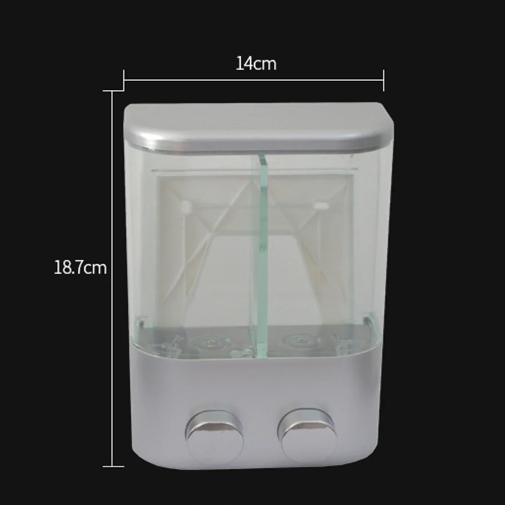 Hand Pressing Bathroom Hotel Liquid Soap Dispenser Wall Mounted Shower Home Kitchen Double Head Manual Large Capacity