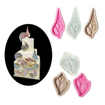 

Conch Shell Chocolate Candy Resin Pendant Silicone Molds Seashell Fondant Mini Soap Crayon Resin Mould Art Craft Tools