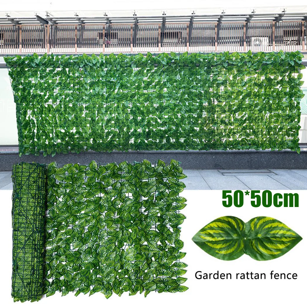 Artificial Leaf Privacy Fence Roll Wall Landscaping Fence Privacy Screen Mesh Garden Hedge