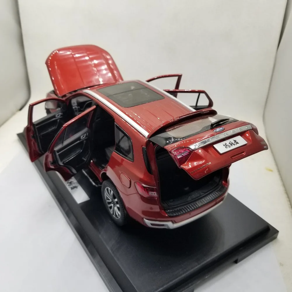 118 Diecast Model for Ford Everest Endeavour 2019 Red SUV Alloy Toy