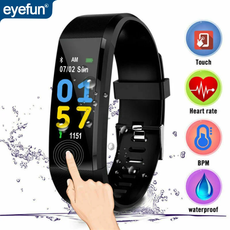 Смарт браслет Eyefun с цветным экраном спортивные часы шагомером фитнес для бега
