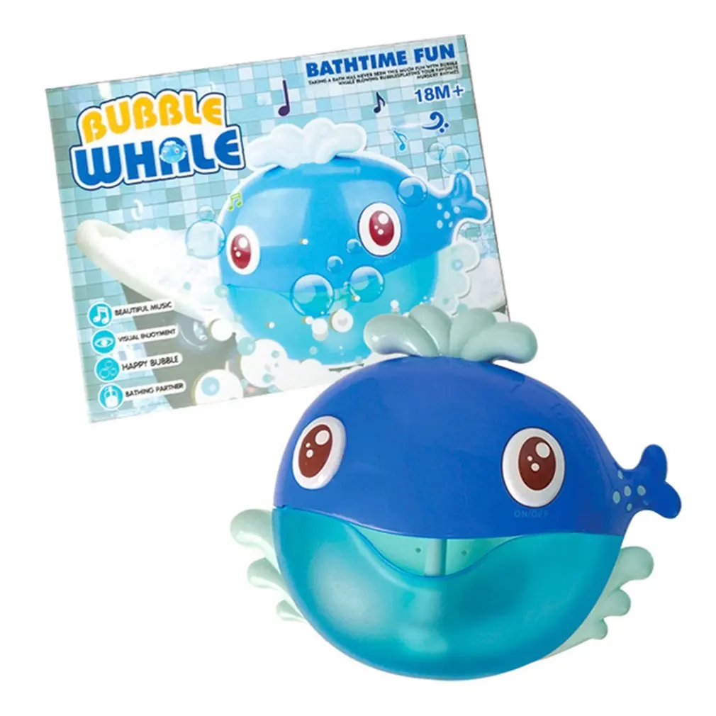 Whale Color box Открытый лягушка пузыря& крабы Детские Игрушки для ванны пузырь чайник ванна для купания мыло машина игрушки для детей с музыкой воды игрушки - Цвет: Whale Color box