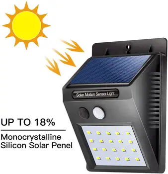 

20/30 LED Solar Power Light Motion Sensor Wall Lighting Outdoor Garden Decoration Fence Stair Pathway Yard Waterproof lamp
