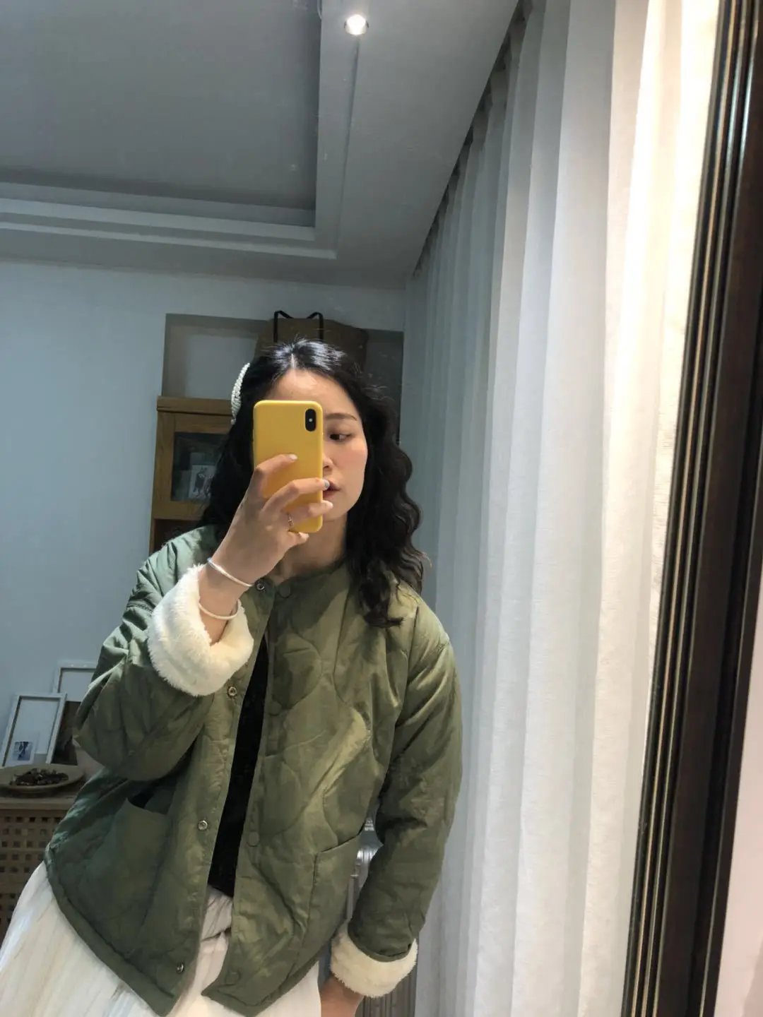 

9l10 2018 Autumn And Winter New Style WOMEN'S Dress Crew Neck Scholar Double-sided Wear Fleece Jacket