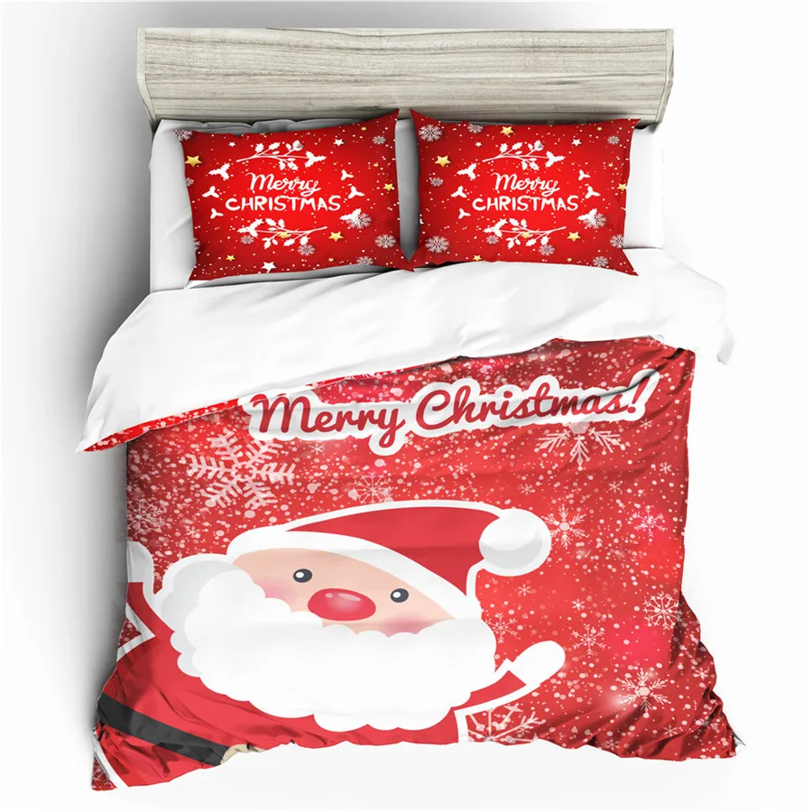 

A Bedding Set 3D Printed Duvet Cover Bed Set Christmas Home Textiles for Adults Bedclothes with Pillowcase #SDJ07