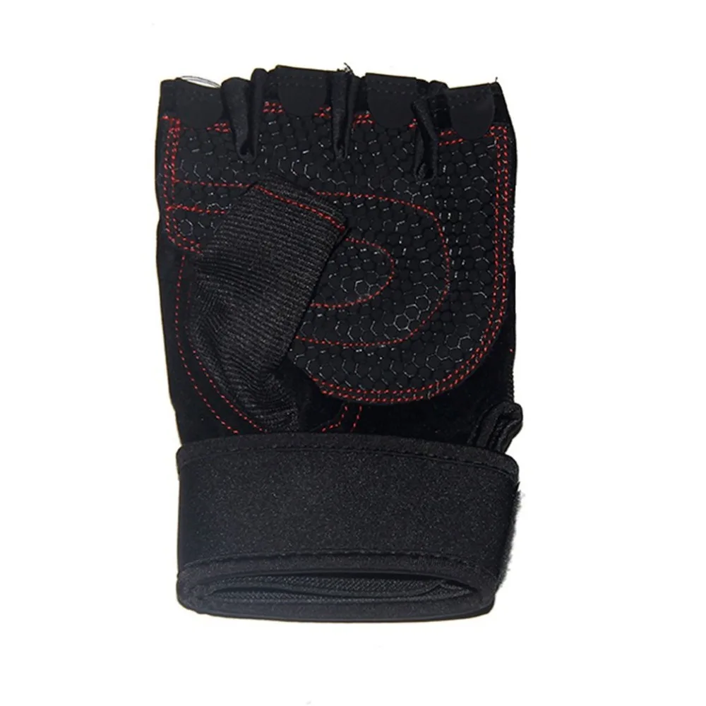 Удобные противоскользящие Перчатки для фитнеса с полупальцами, перчатки для тяжелой атлетики, защищают запястья, спортивные перчатки без пальцев, Новинка