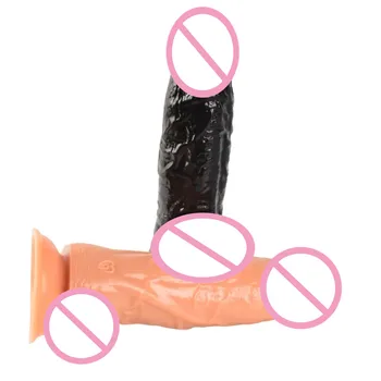 Huge Dildo Realistic Big Black Dick Imitation Penis Imitator 22*5cm Vibrator Masturbation Silicone Sex Toys for Women Adults 4