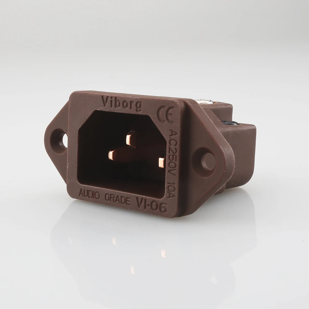 

Viborg VI-06CC Audio Grade Pure Red Copper IEC AC Inlet IEC socket plugs jack