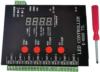 

LED Controller K8000S DC5V Addressable 8192 Pixels SD Card Full Color LED Controller for WS2801 WS2812B WS2811 LPD8806 UCS1903