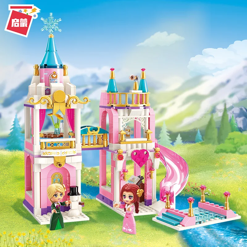 

Snow View Tower Building Blocks Friends Girls Juguetes Royal View Tower Architecture Toys Girls Bricks Kids Educational Gifts