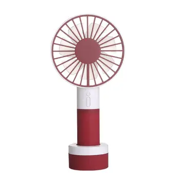 

Mini Mini Handheld Fan with Colorful Light Sports Portable Rechargeable USB Fan with Standing Base 3 Speed Desktop Fan for Trip