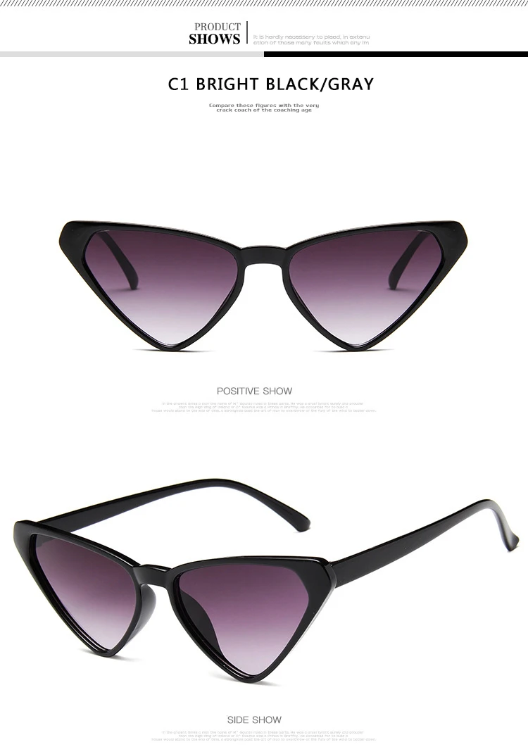 Новые женские солнцезащитные очки с кошачьими глазками женские летние винтажные красные розовые милые очки ретро в форме кошачьих глаз очки Oculos de sol UV400