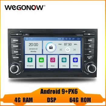 

DSP PX6 IPS Android 9.0 4G RAM + 64G Car DVD Player GPS Map RDS Radio Bluetooth Wifi For AUDI A4 SEAT EXEO (2009-2012) S4 RS4 8E
