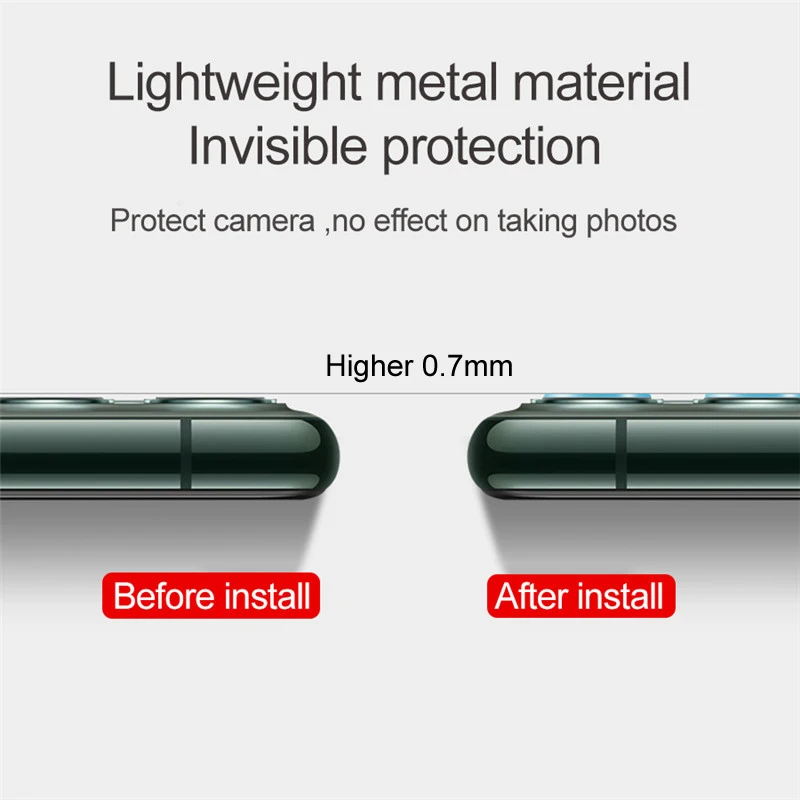 IPhone 11 pro Задняя крышка объектива камеры сплав Защитная крышка для iPhone 11 полная крышка Задняя крышка объектива для iPhone 11 Pro Max Титан